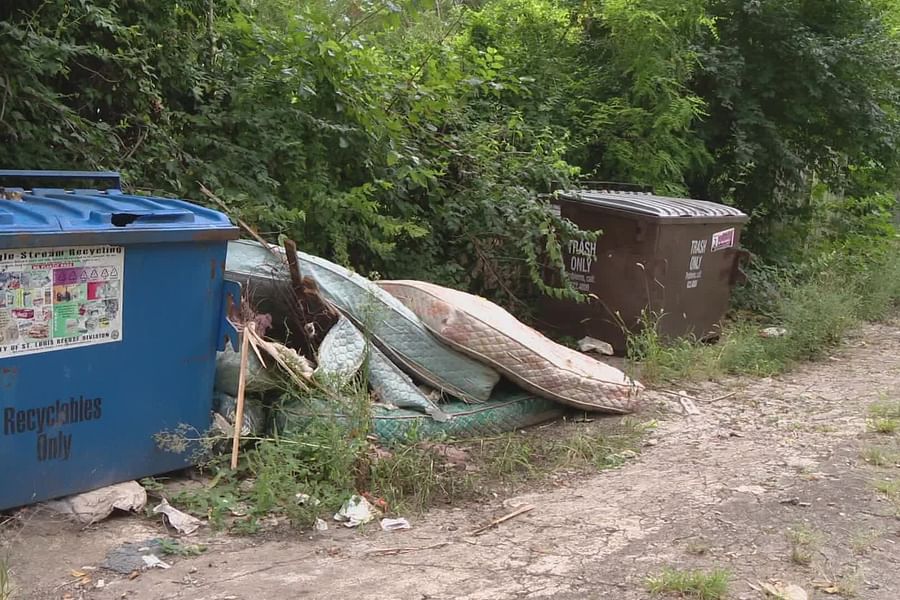 bulky waste in dumpster